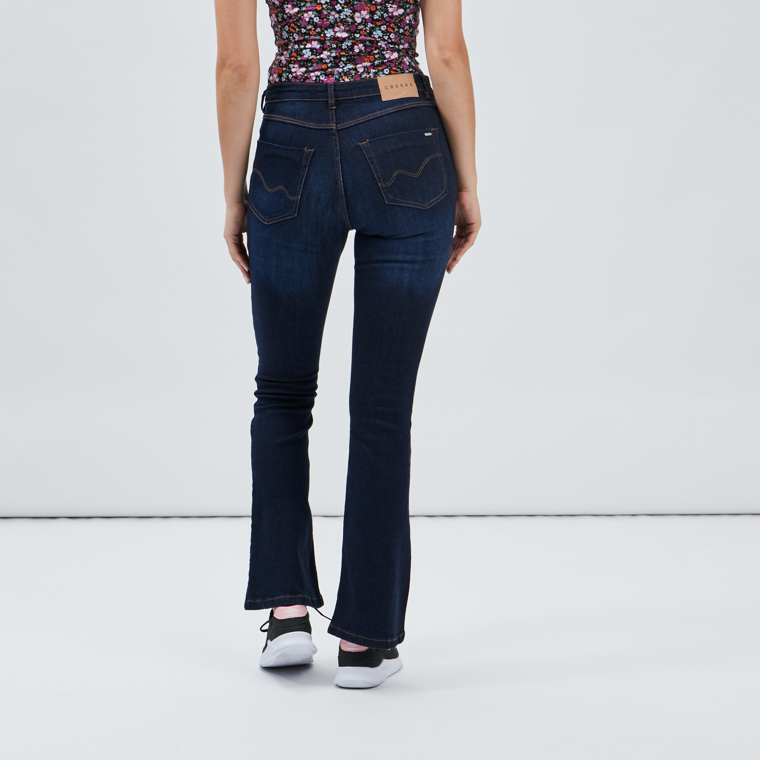 Jeans flare Creeks denim brut femme | La Halle