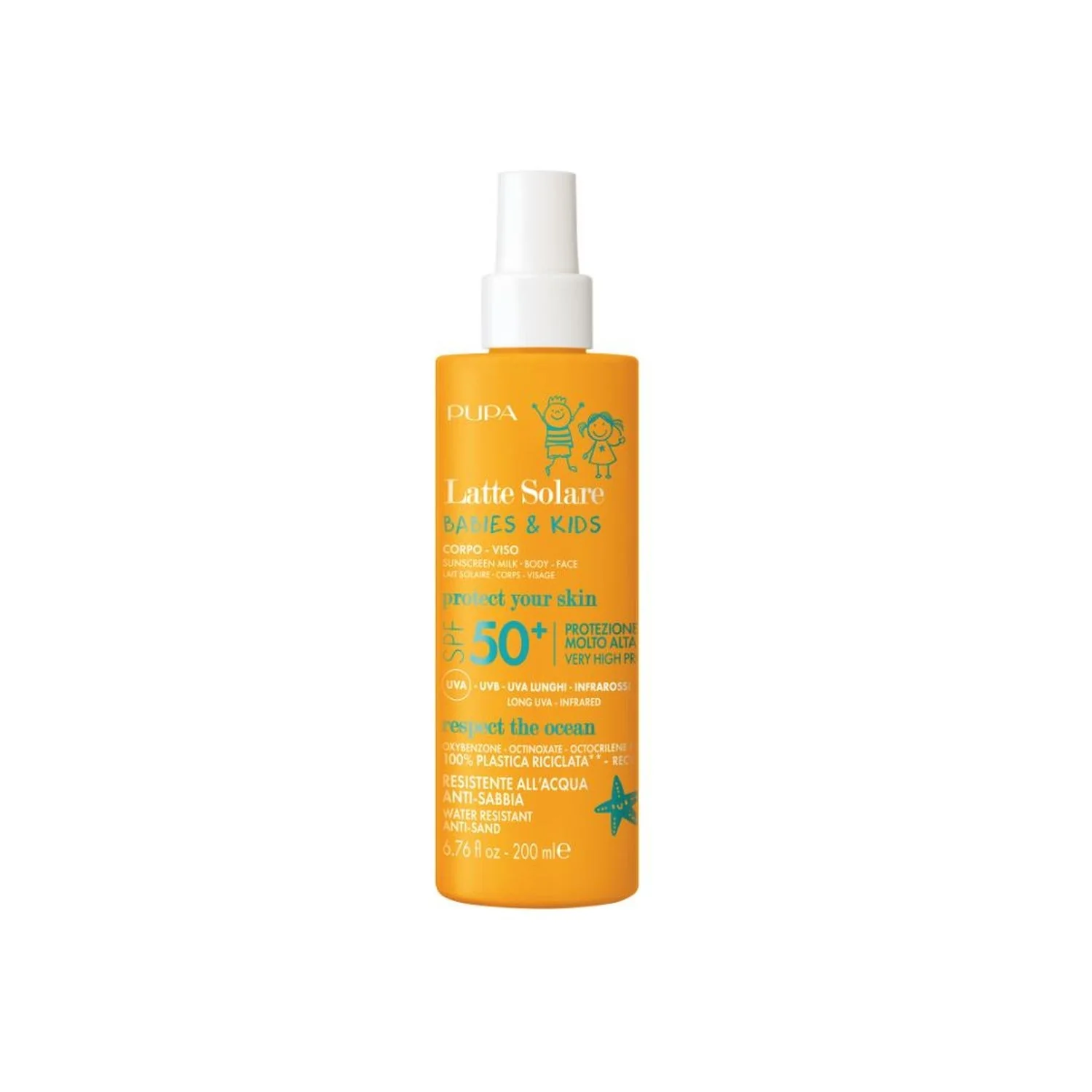 Solari Babies & Kids Latte Solare SPF50+ - Crema Solare Bambini, Latte solare corpo alta prot., Spray solare corpo alta prot., Solare viso alta prot., Prodotti per Bambini