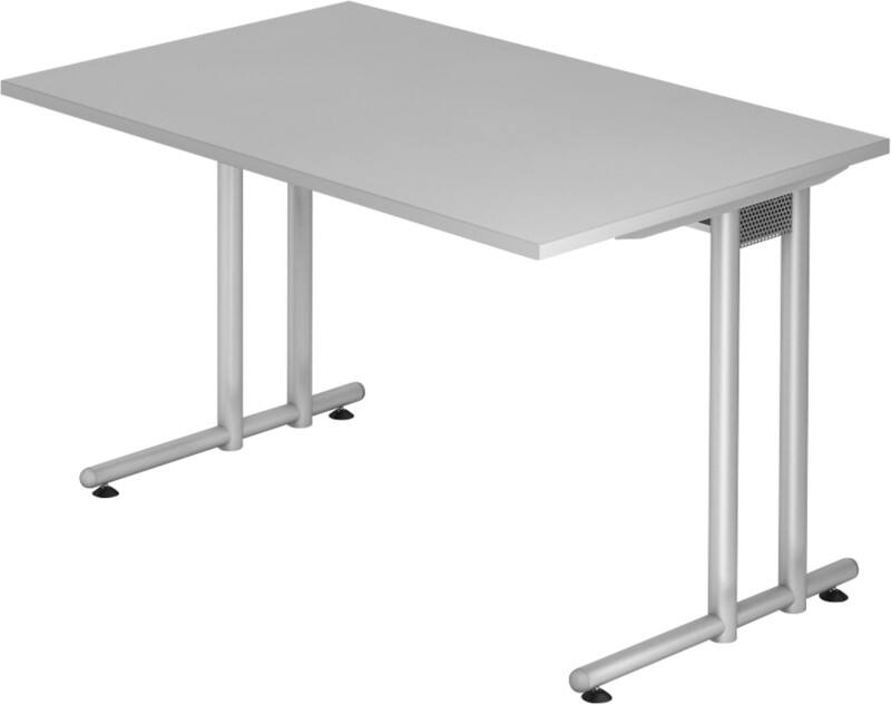 Hammerbacher Schreibtisch Matrix Lichtgrau 1.200 x 800 x 720 mm