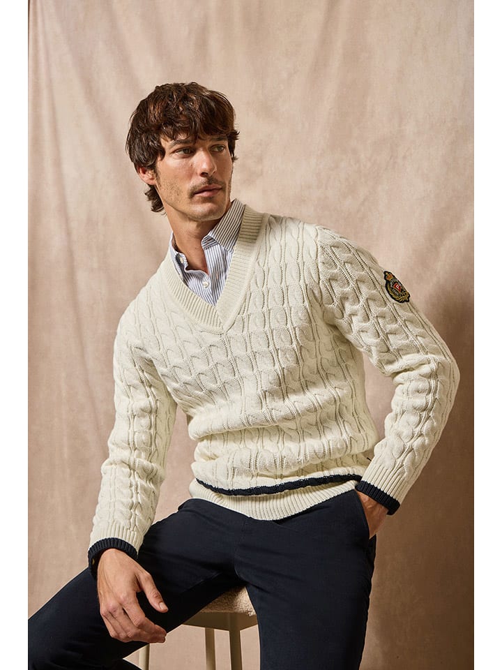 Polo Club Pullover in Creme günstig kaufen
