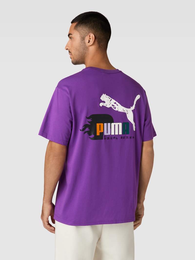 T-Shirt mit Label-Stitching - PUMA X P&C* in lila