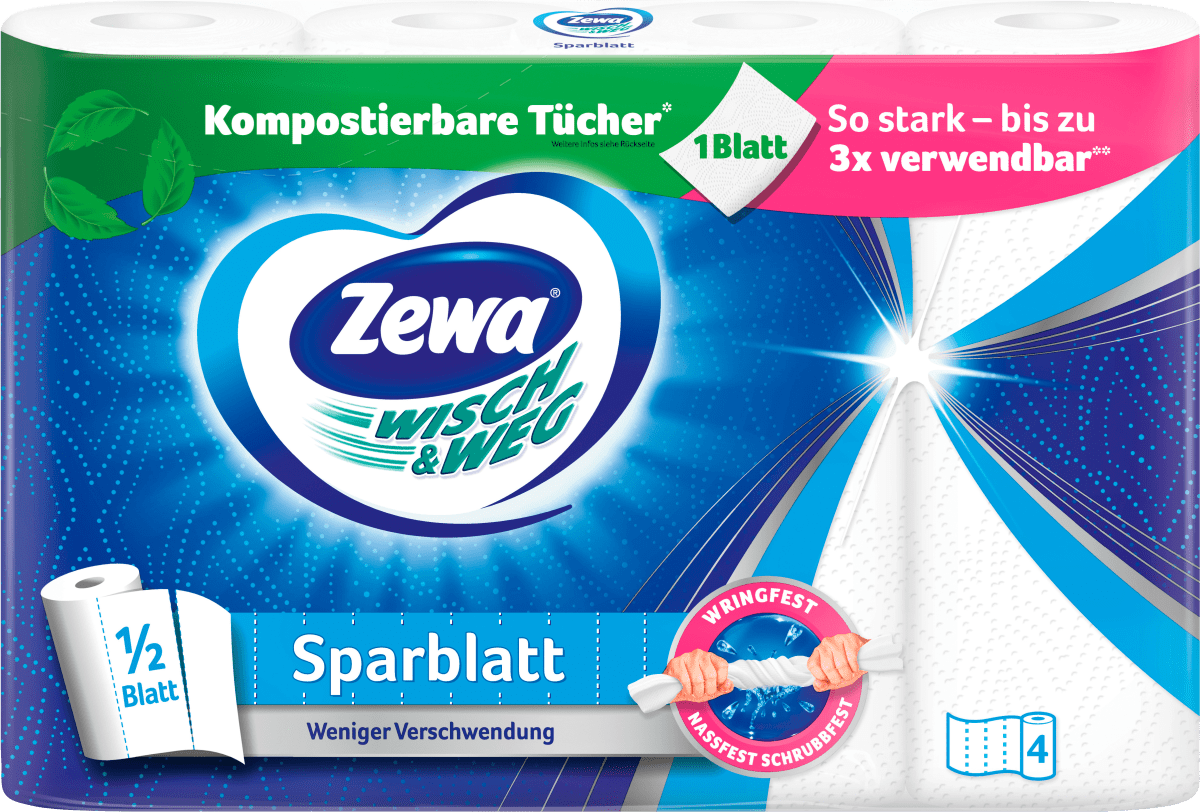 Küchenrolle Wisch&Weg Sparblatt (4x74 Blatt), 4 St