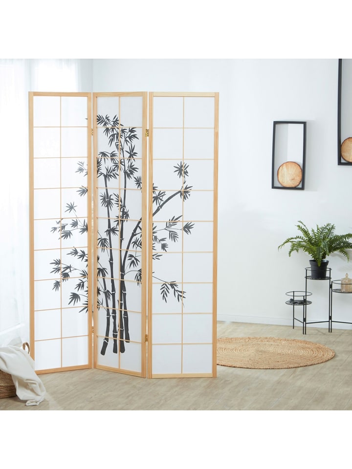 Homestyle4u 3-tlg. Paravent in Braun 132x179 günstig kaufen onesize