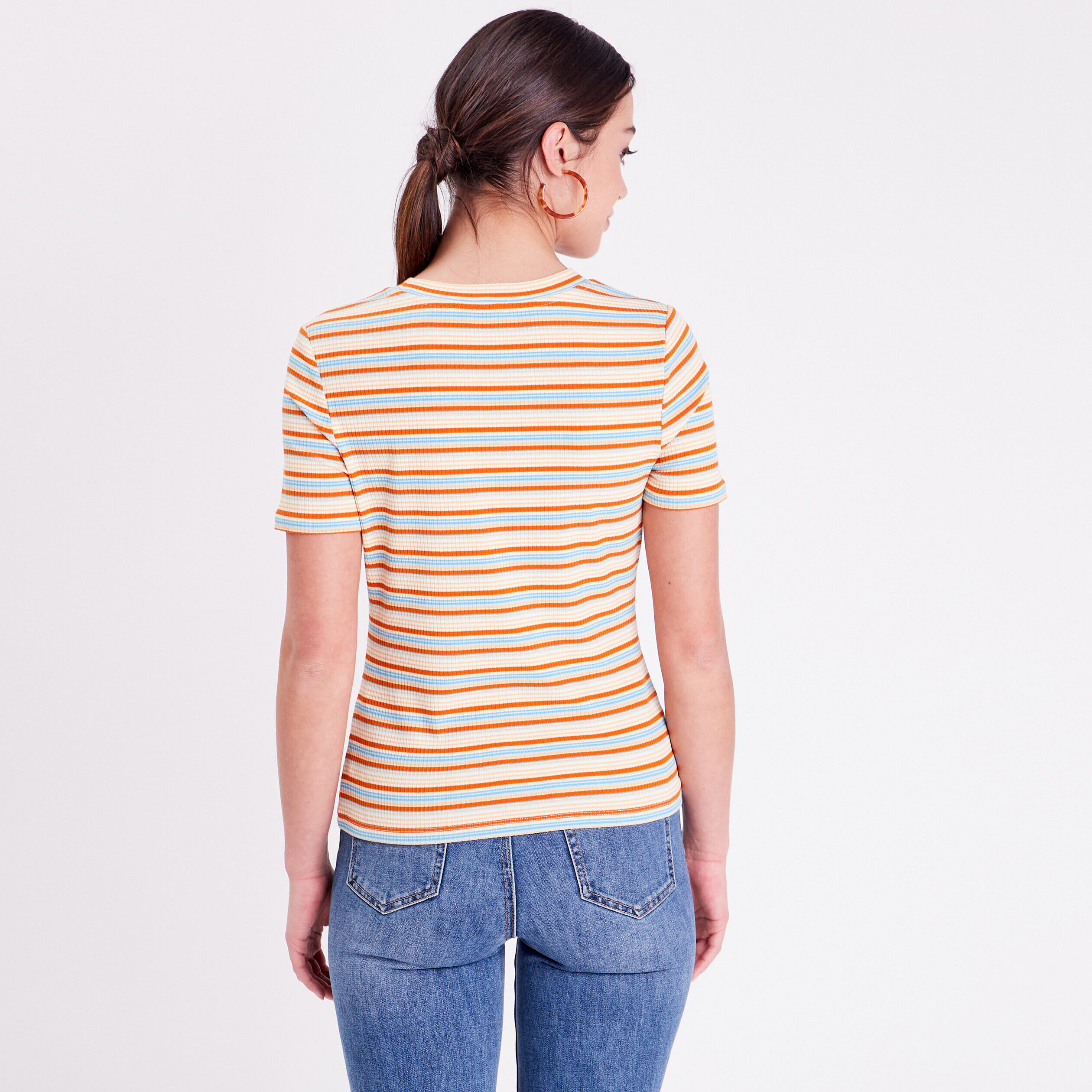 T-shirt manches courtes blanc femme | Cache Cache