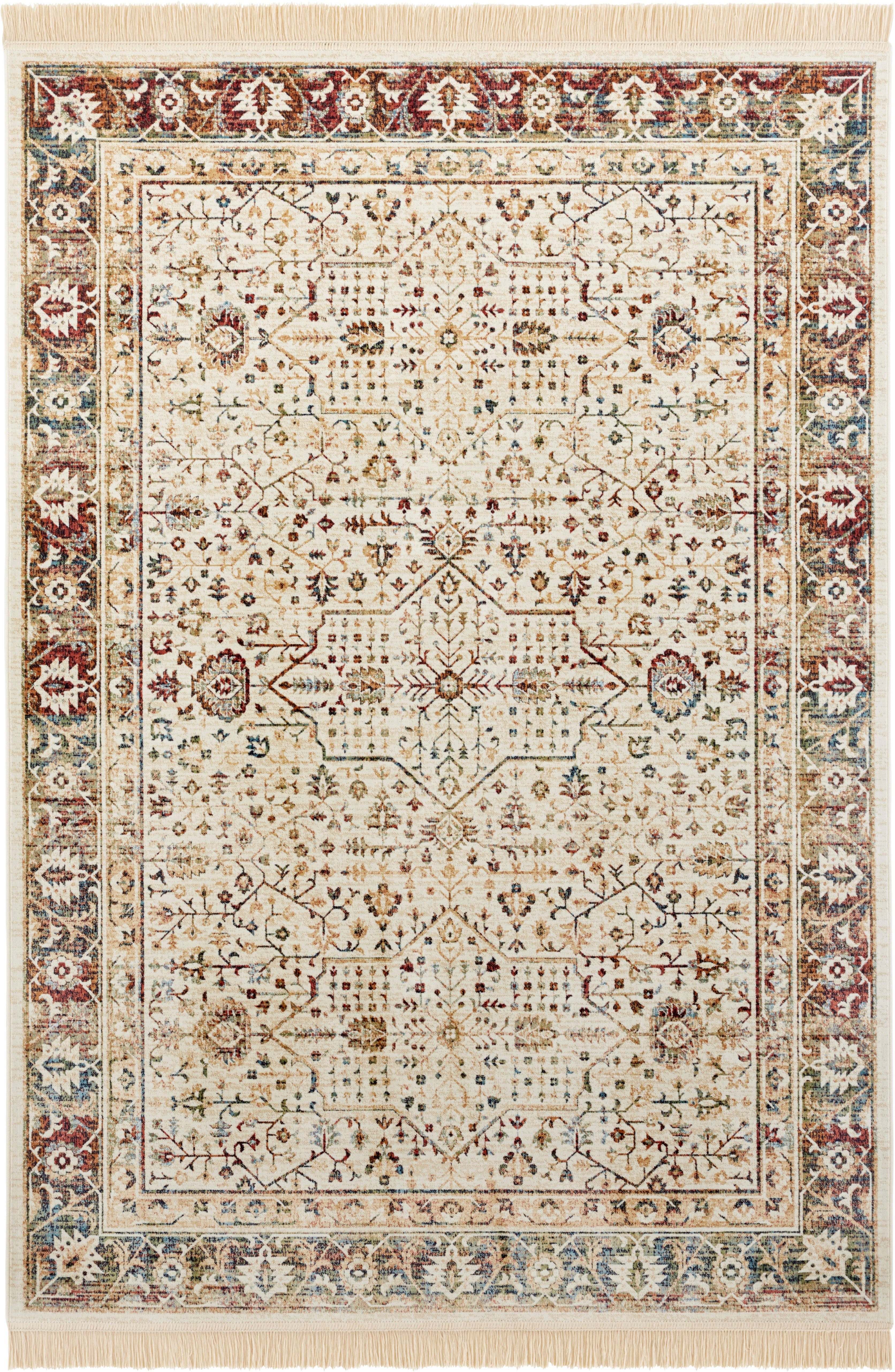 Teppich Modern Belutsch, NOURISTAN, rechteckig, Höhe: 5 mm, Orientalisch mit Fransen, Orient, Wohnzimmer, Schlafzimmer, Esszimmer