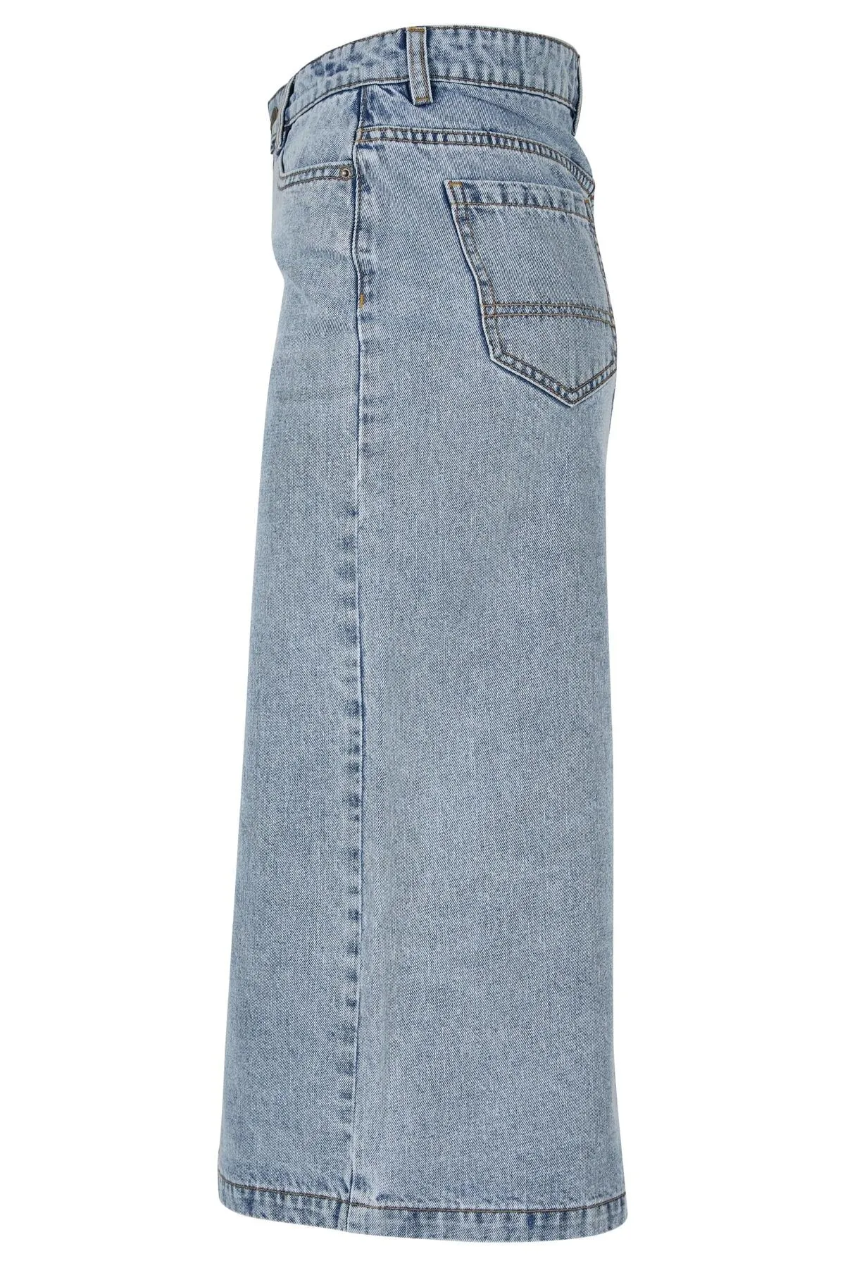 Urban Classics  Damen Ladies Midi Denim Skirt
