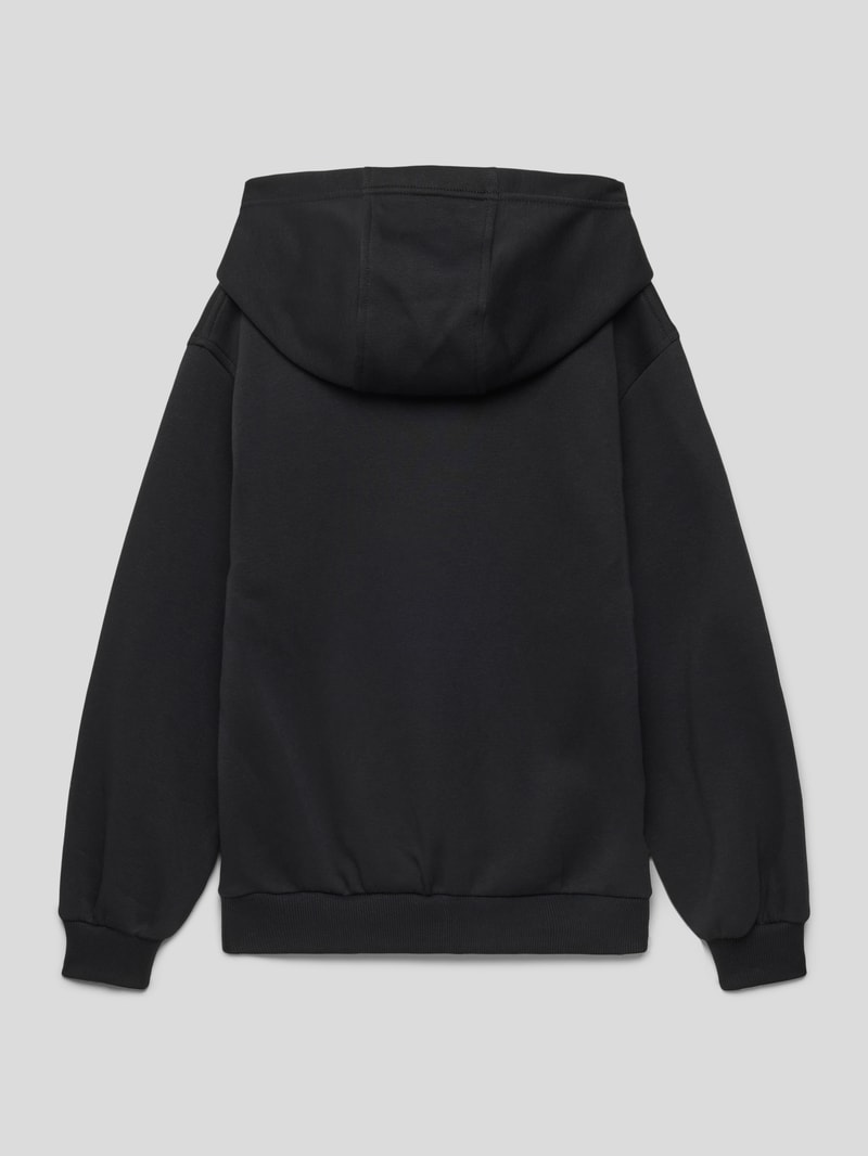 Hoodie mit Label-Stitching in schwarz