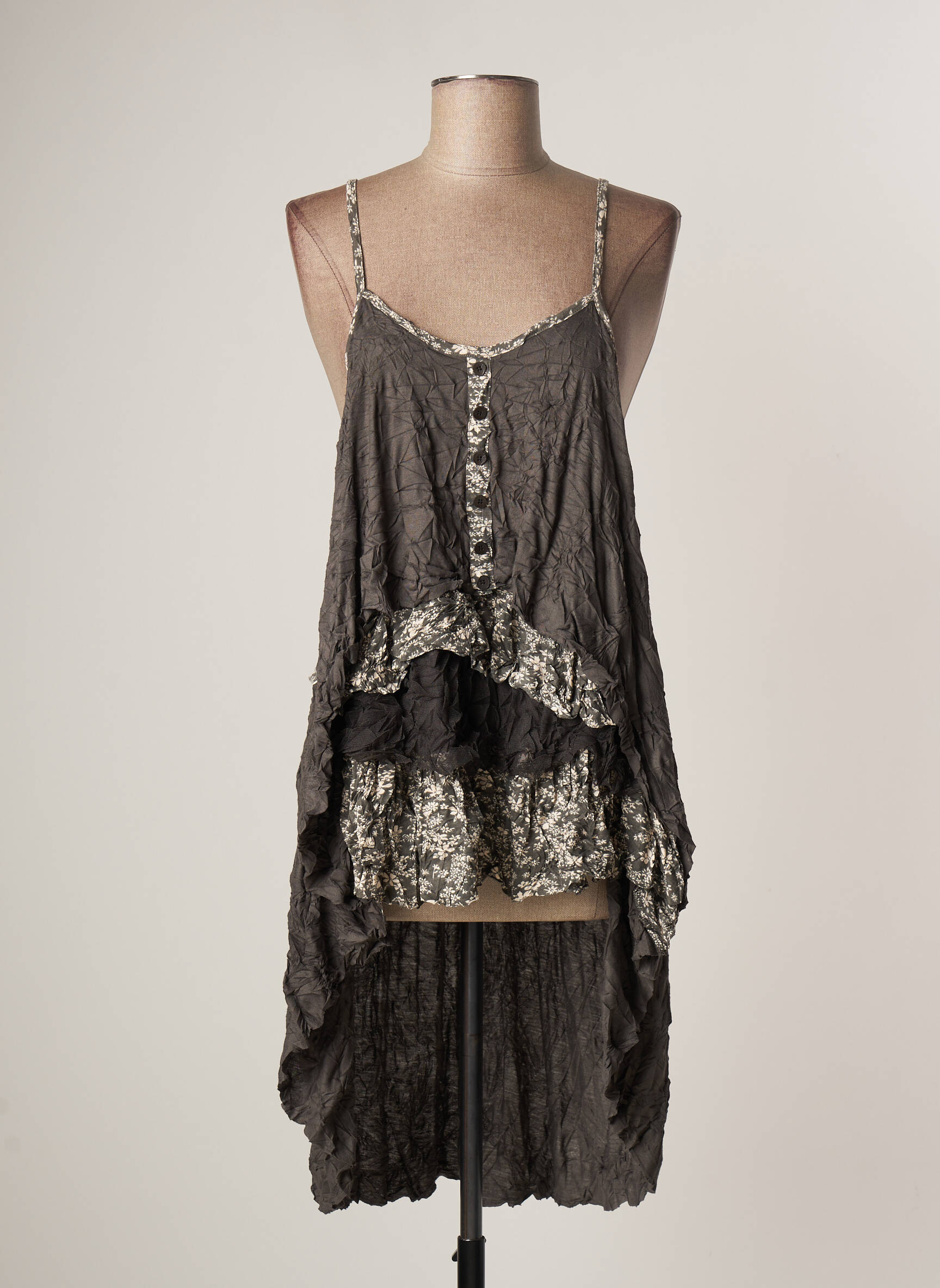Lauren Vidal Tuniquemanchelongue Femme couleur gris