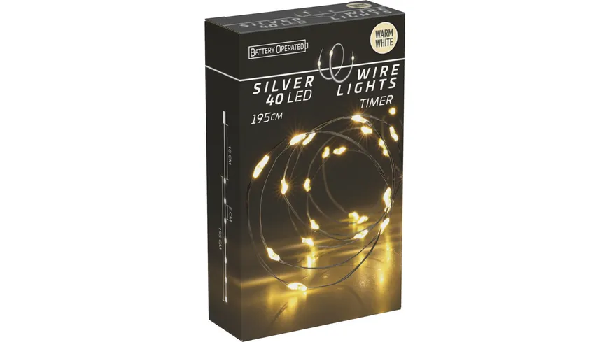 Silberdrahtbeleuchtung 40led
