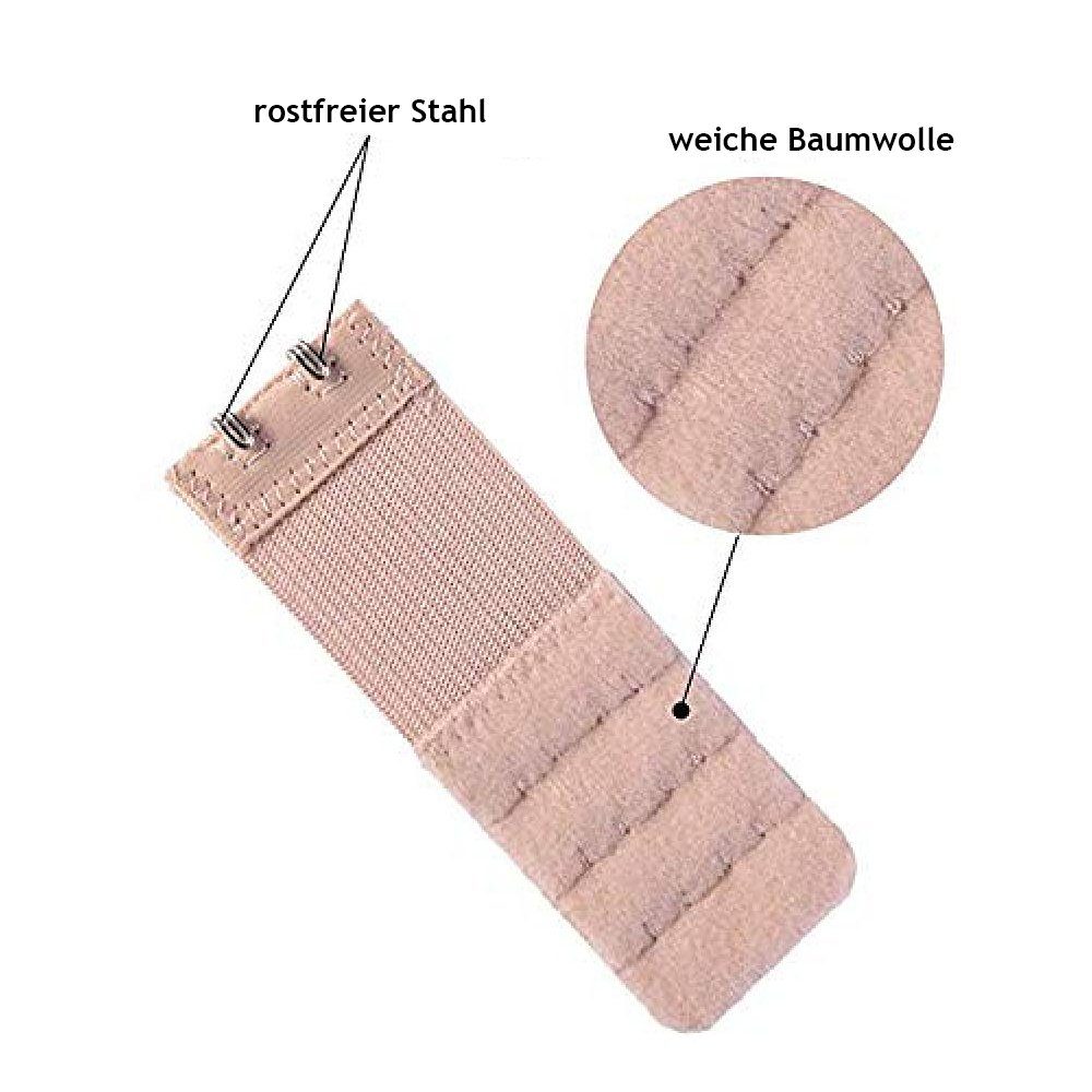 FeelGlad BH-Verlängerung BH-Verlängerungsschnalle,3 Reihen (8 St), Weiche