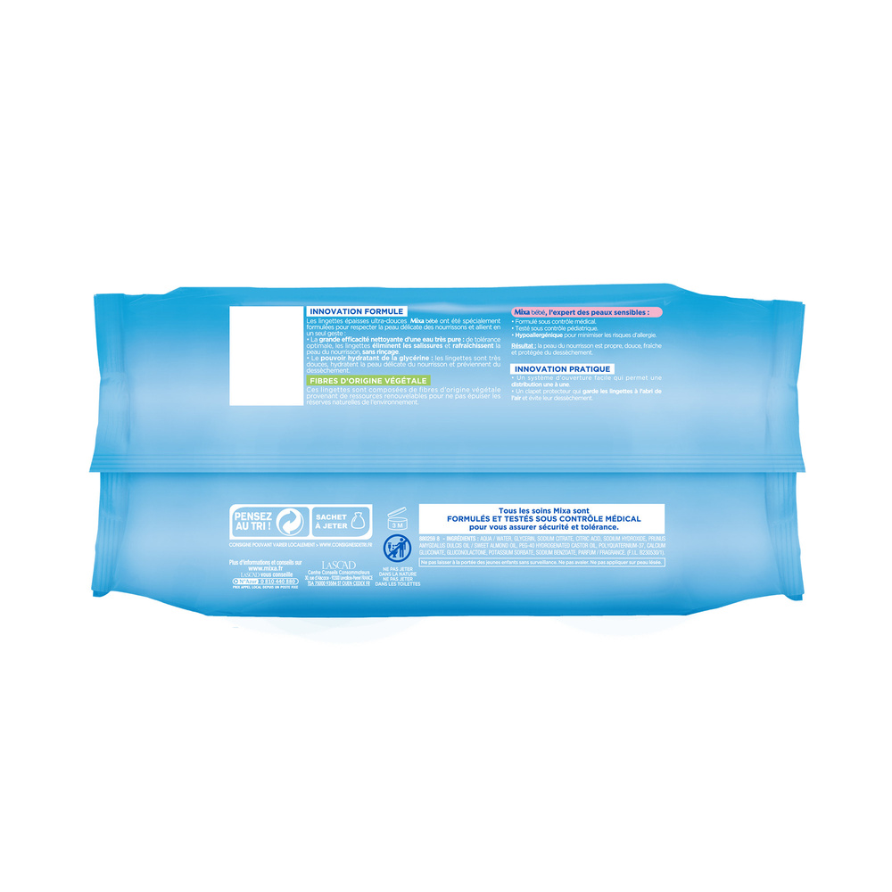 mixa Bébé Lingettes à l'Eau Nettoyante