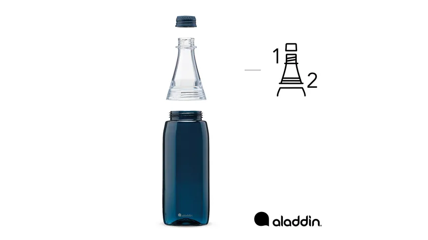 aladdin Trinkflasche Fresco Twist & Go 0,7l Navy Blau