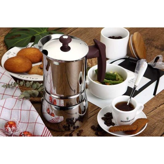 Cafetieră italiană - 6 cești - toate plitele