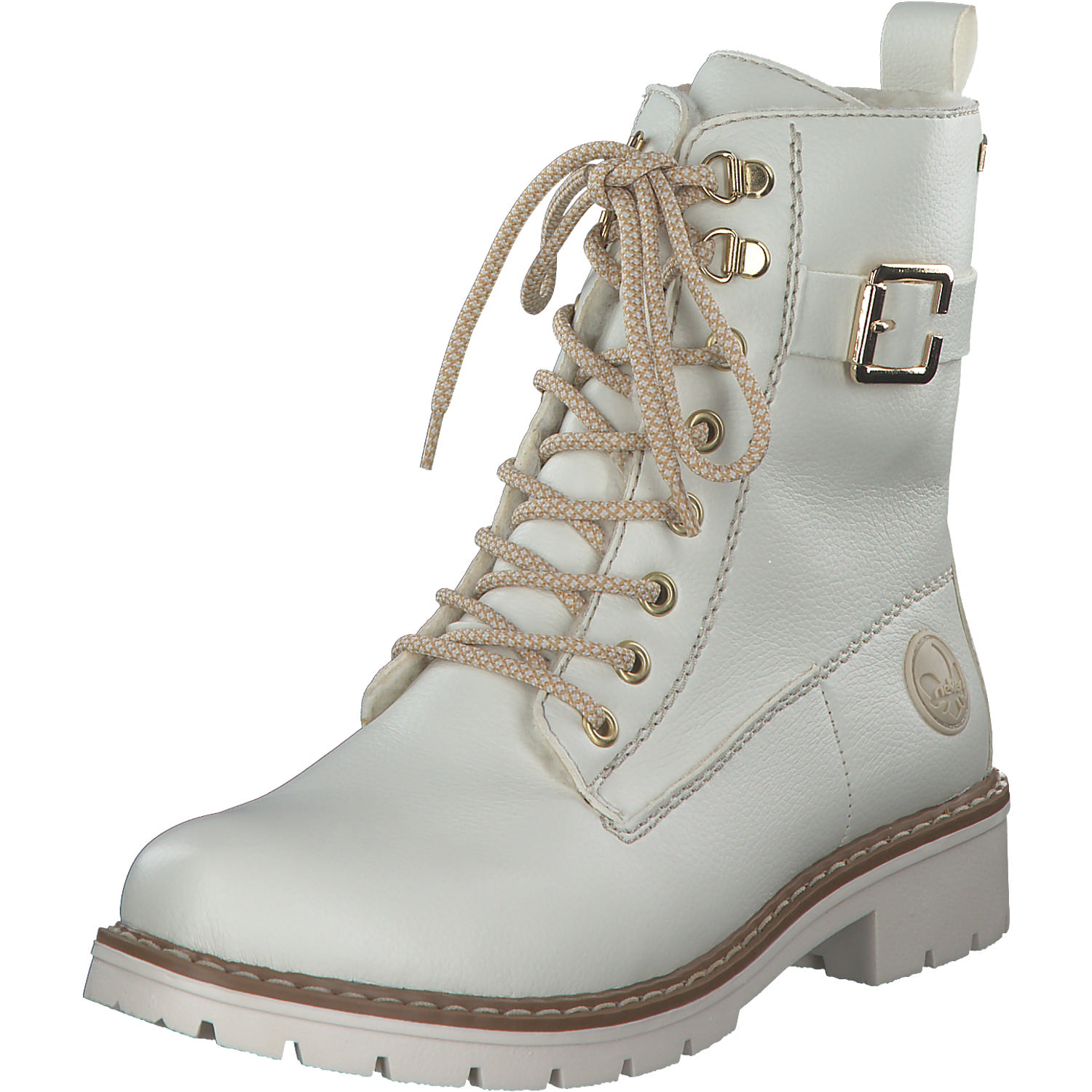 Rieker Y9126, Schnürstiefel, Damen, Weiß