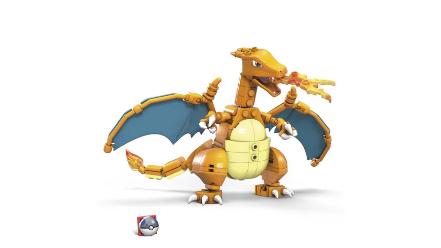 Mega Construx Pokémon Glurak, Bauset, Bausteine, Sammelfigur, 223 Teile