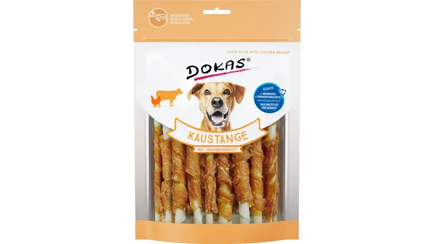 Dokas Hunde Snack Kaustange mit Hühnerbrustfilet 200 g