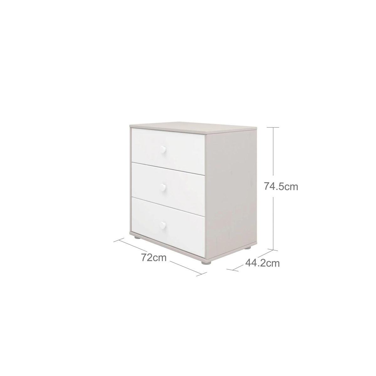 Flexa Kommode Classic Weiß Grau