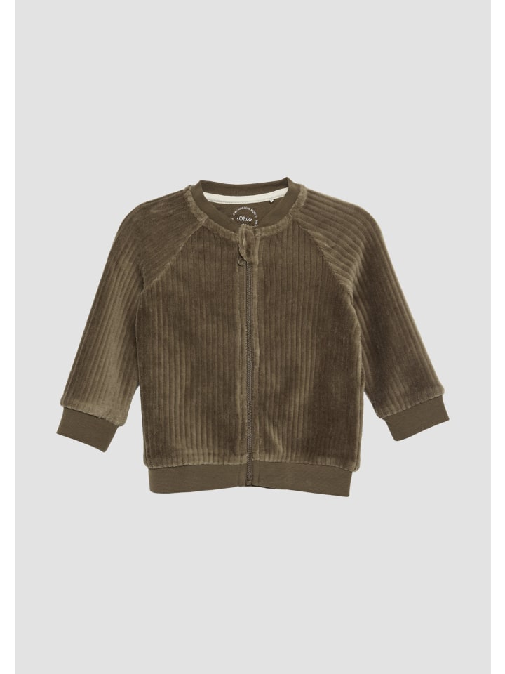 s.Oliver Sweatshirt Jacke langarm in Braun günstig kaufen