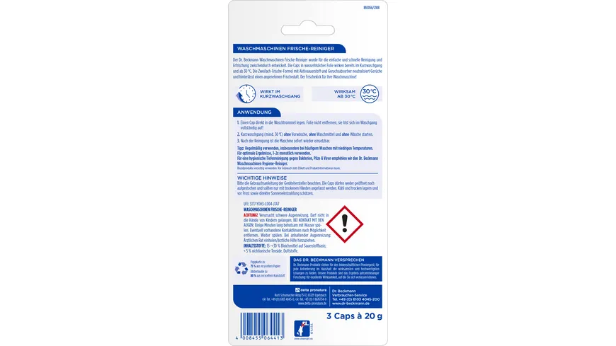 Dr. Beckmann Waschmaschinen Frische Reiniger 60 g