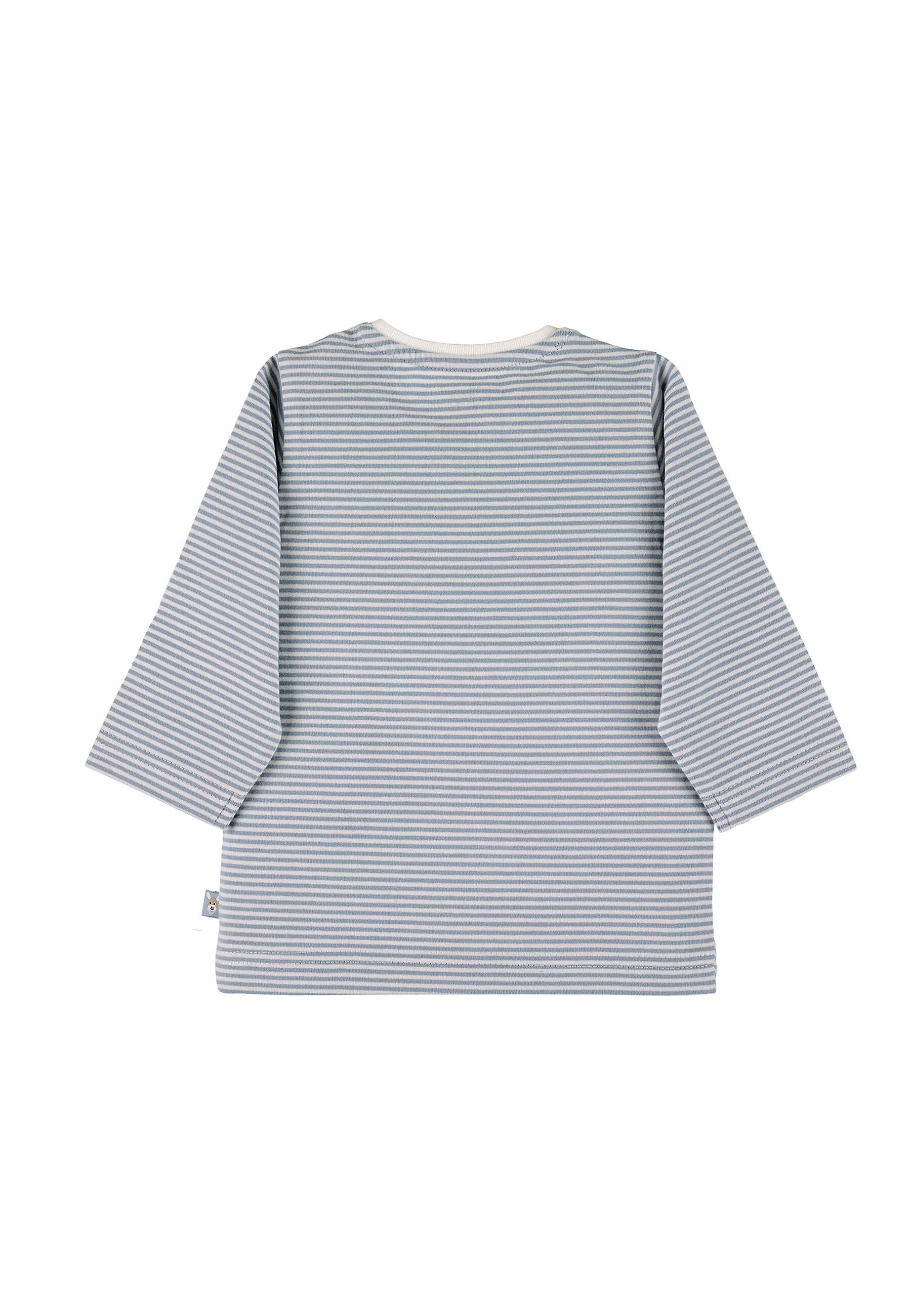 GOTS Langarm-Shirt Esel Emmi Stickerei, gestreift