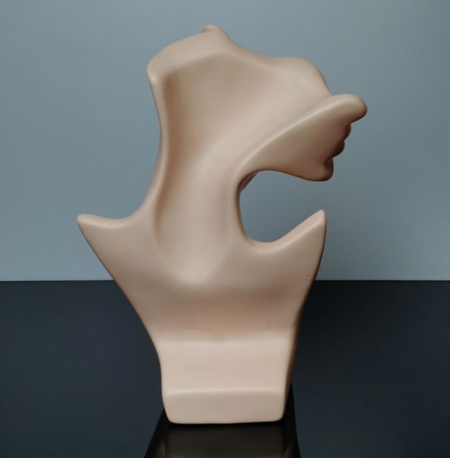 BAYLI Schmuckständer 2x Schmuckbüste Hautfarbe, Schmuck-Mannequin Büste als Schmuckständer