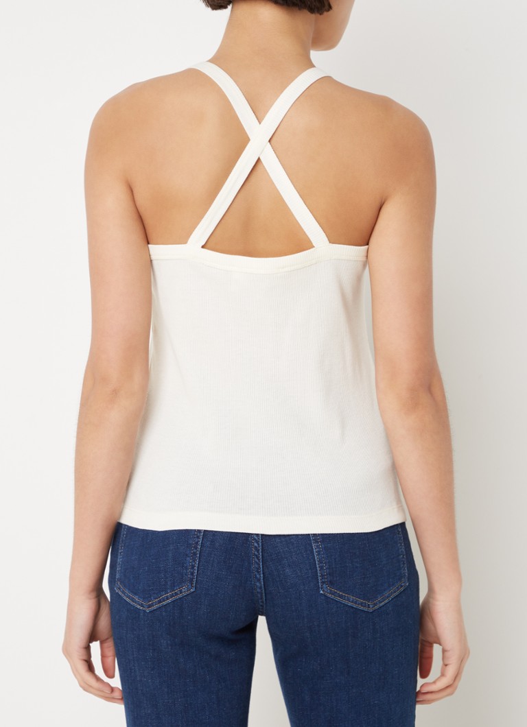 ba&sh Carmen rib knitted top with stretch