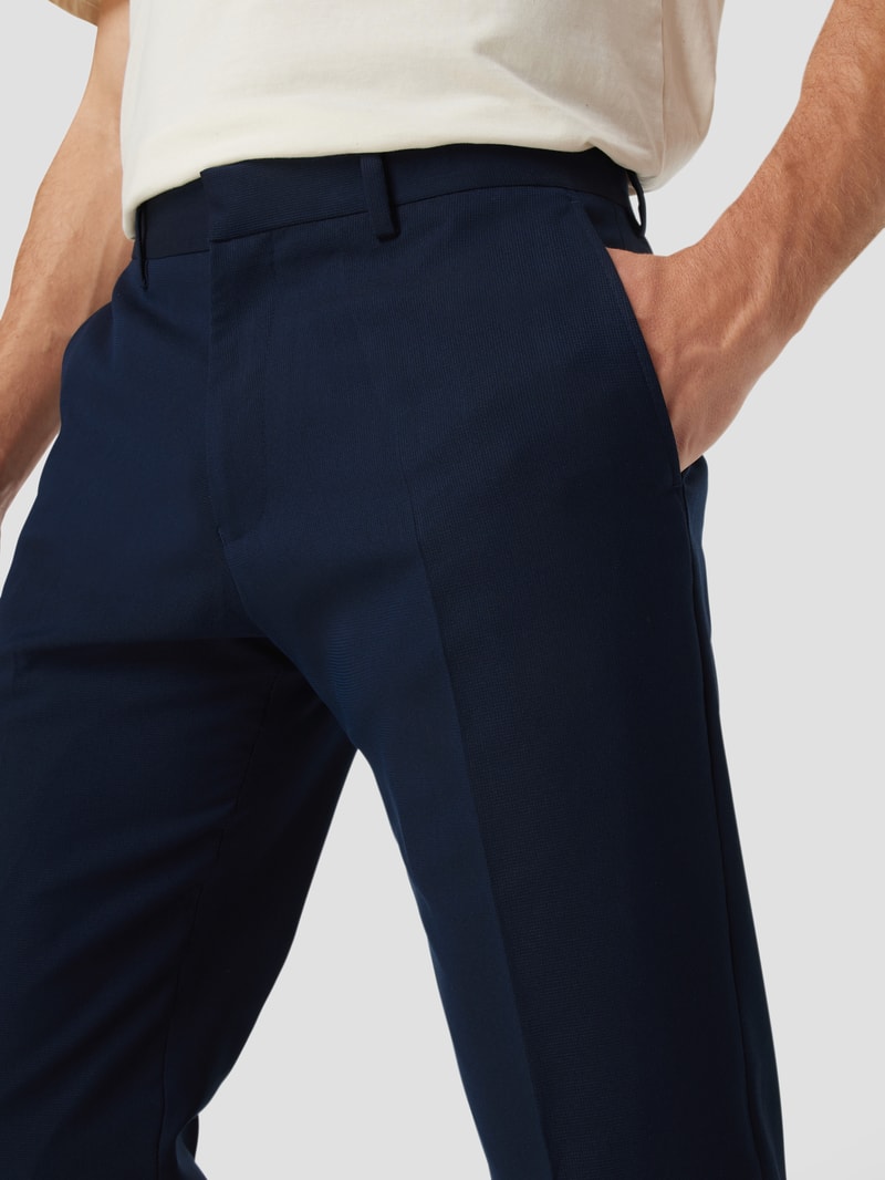 Anzug-Hose mit Webmuster in marineblau