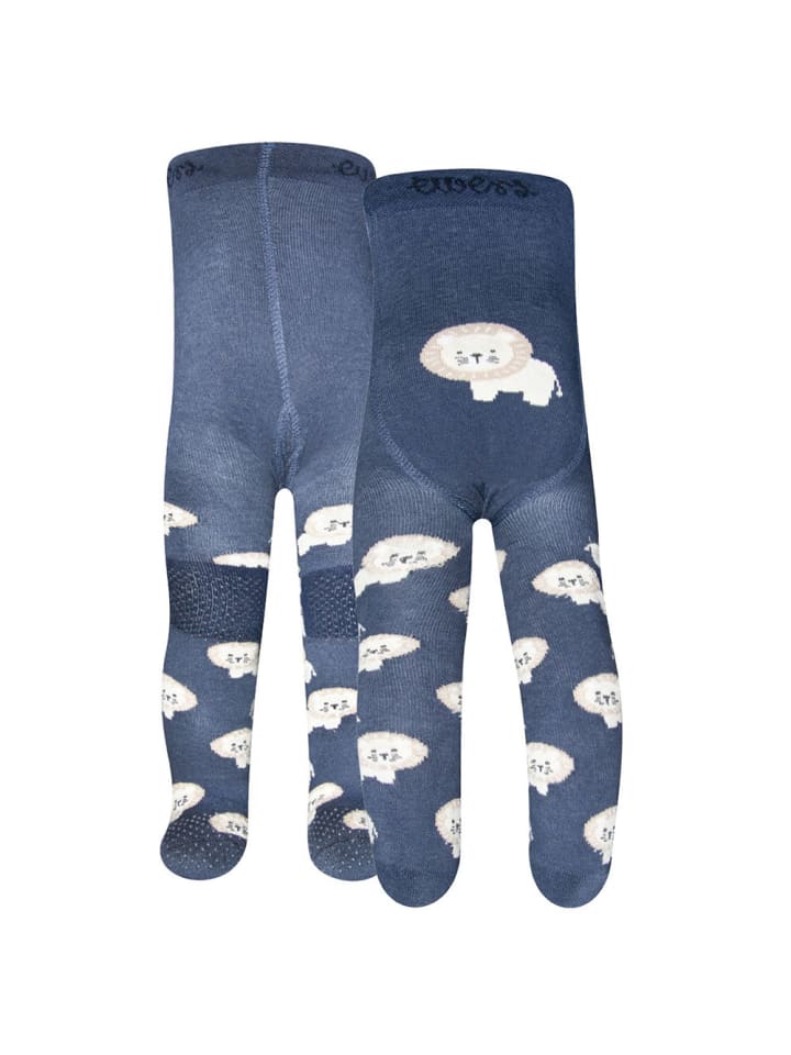 ewers Krabbelstrumpfhose Löwe in stahlblau günstig kaufen 74