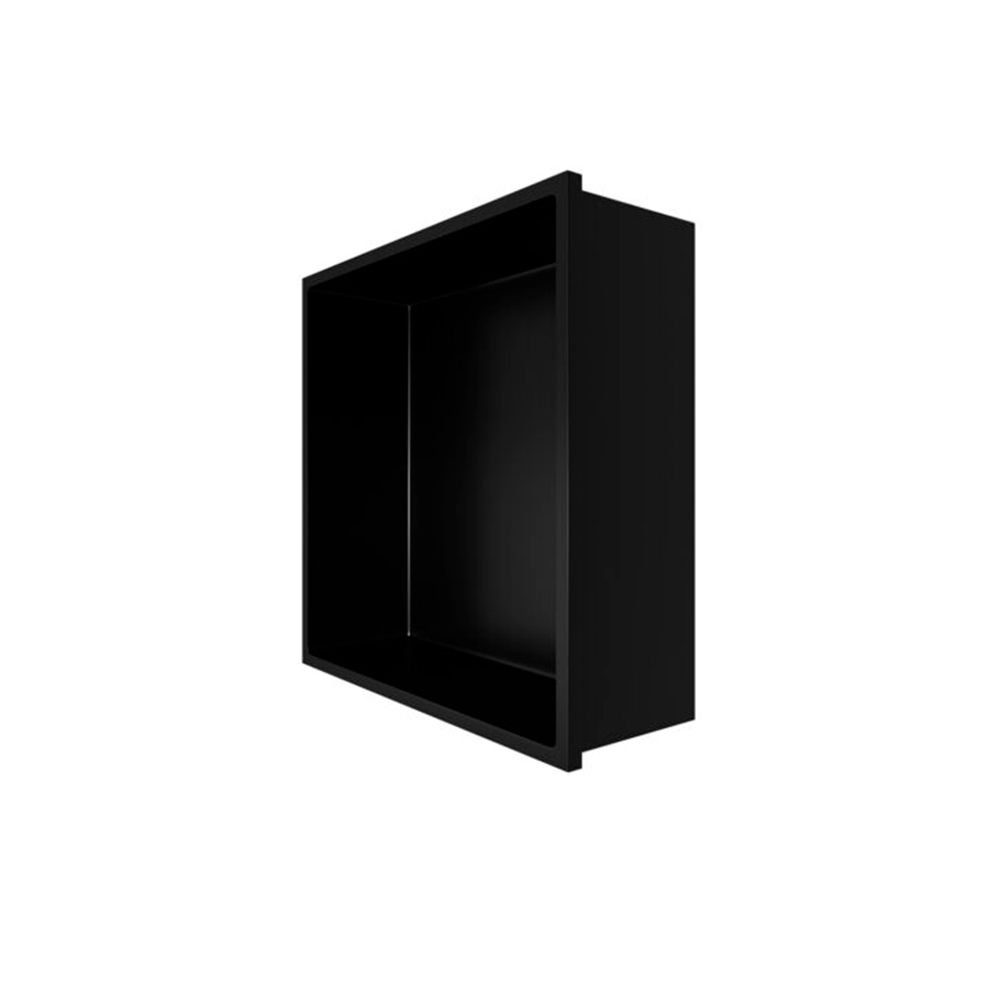 Aloni Regalaufsatz HEC30MB, (1-St), Aloni Wandnische Edelstahl schwarz matt rostfrei 305x305x100mm
