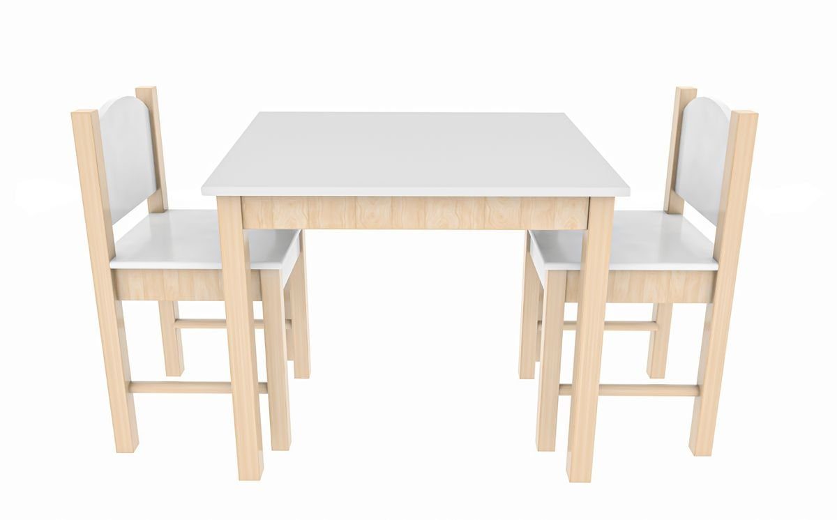 Coemo Kindersitzgruppe, (Set, 3-tlg), Kindersitzgruppe 1 Tisch 2 Stühle
