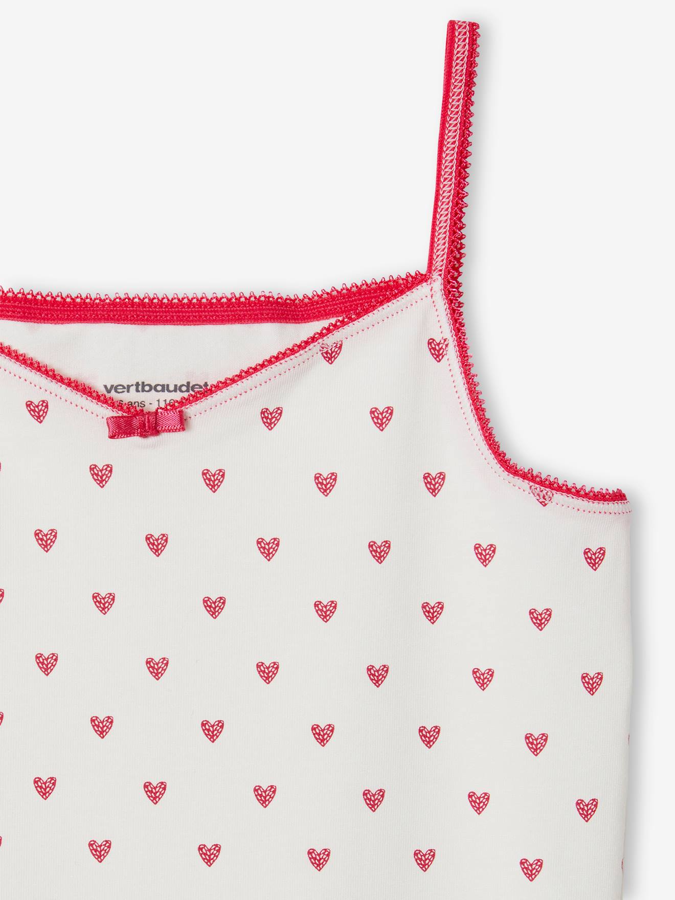 Vertbaudet 3er-Pack Mädchen Trägertops mit Bio-Baumwolle - rosa