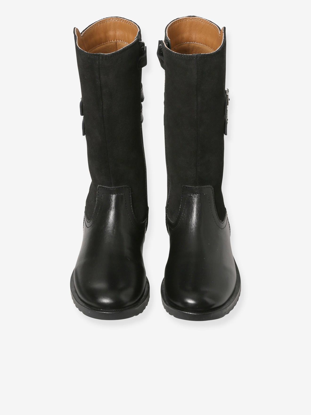 Vertbaudet Mädchen Reiterstiefel mit Reißverschluss - schwarz