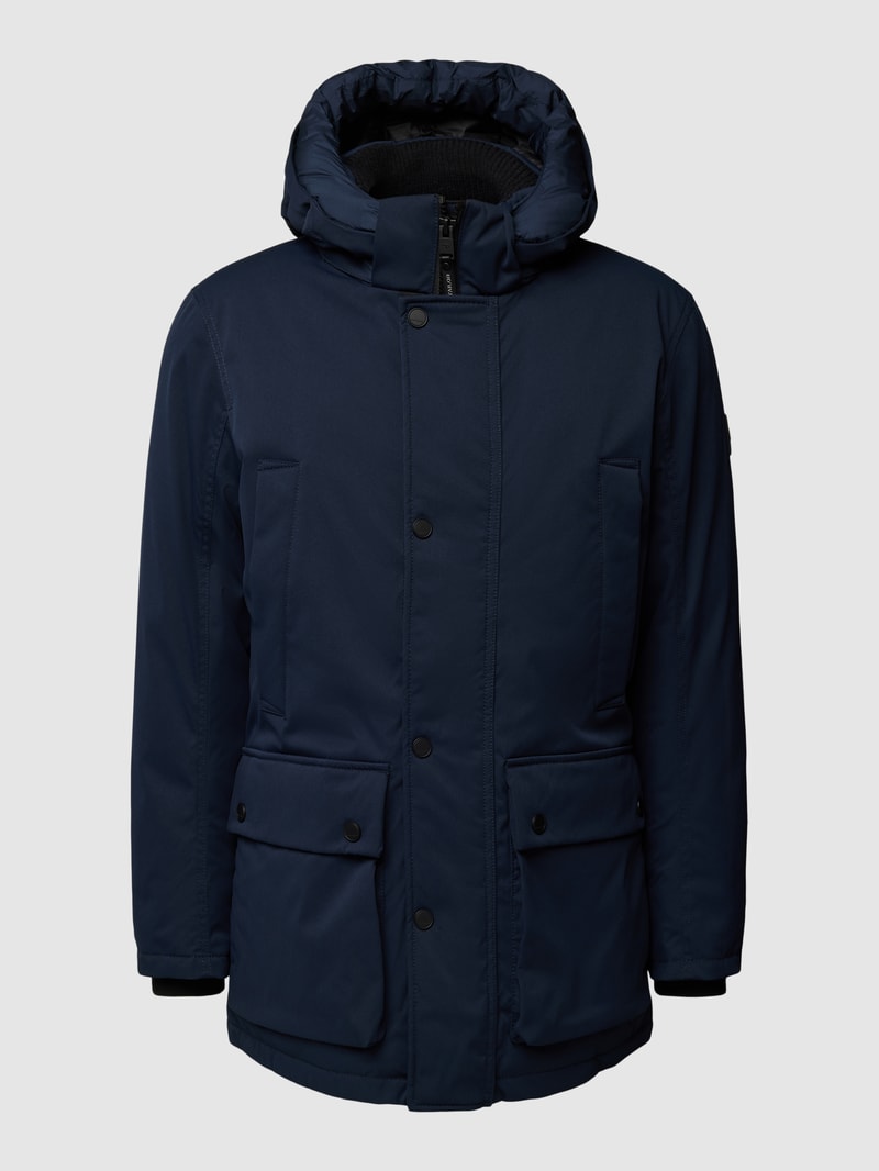 Winterjacke mit Kapuze Modell 'artic' in marineblau