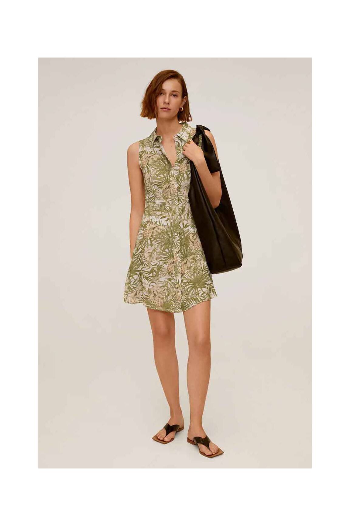 Mango Ensembles Robe Femme couleur vert