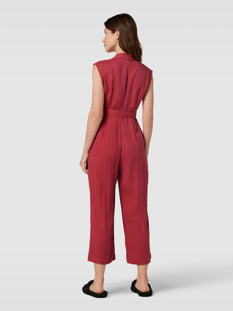 Jumpsuit aus Lyocell-Mix mit Viskose-Anteil in Wickel-Optik in fuchsia