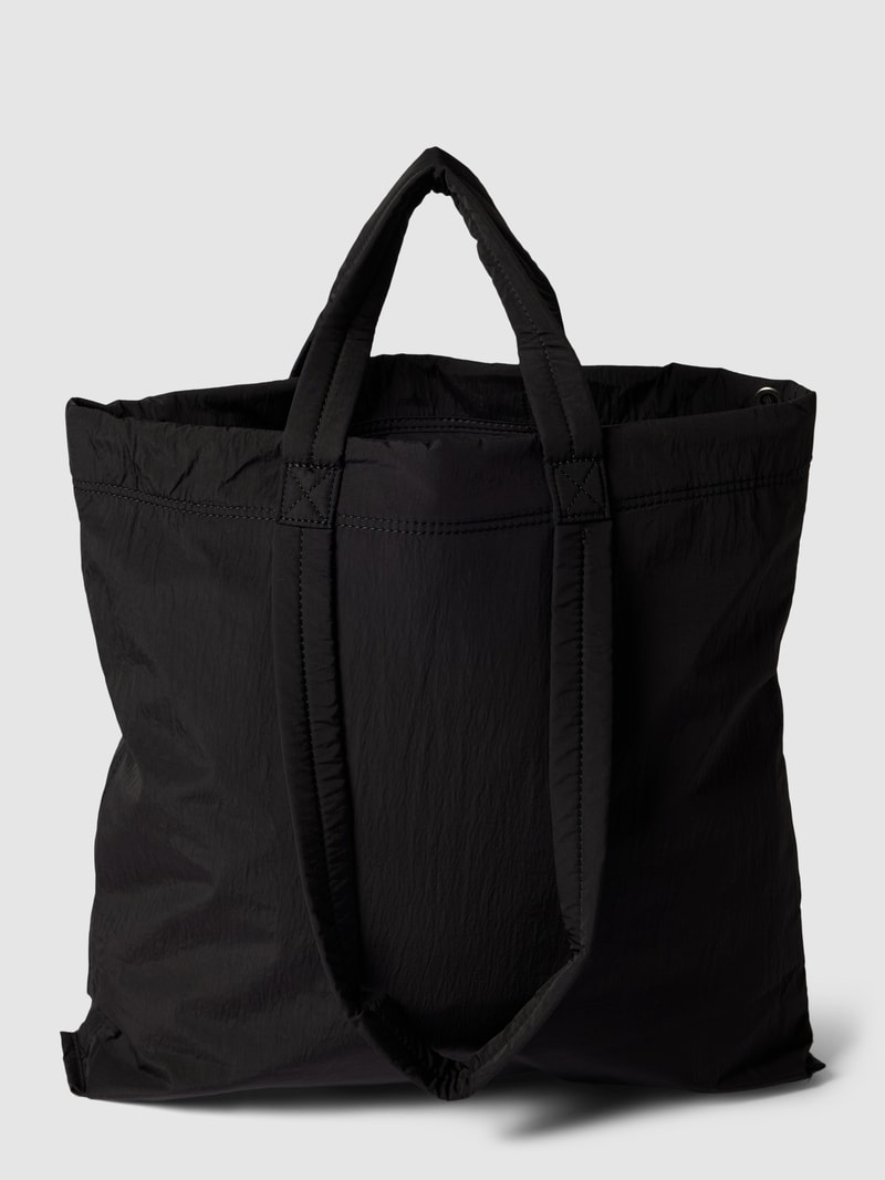 Tote Bag mit Label-Patch Modell 'City' in schwarz