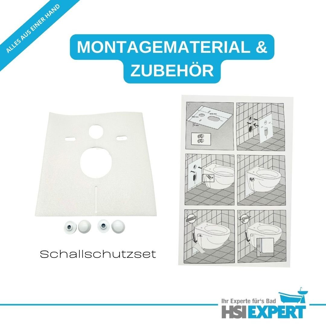 GEBERIT Vorwandelement WC Geberit Duofix Vorwandelement WC Betätigungsplatte, Komplett-Set, Mit Schallschutzset