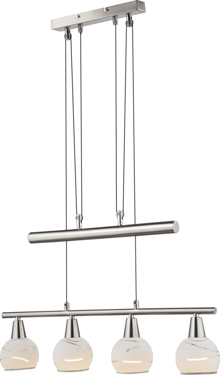 Globo Lighting - ELLIOTT - Hängeleuchte Metall Nickel matt, 4x E14 LED