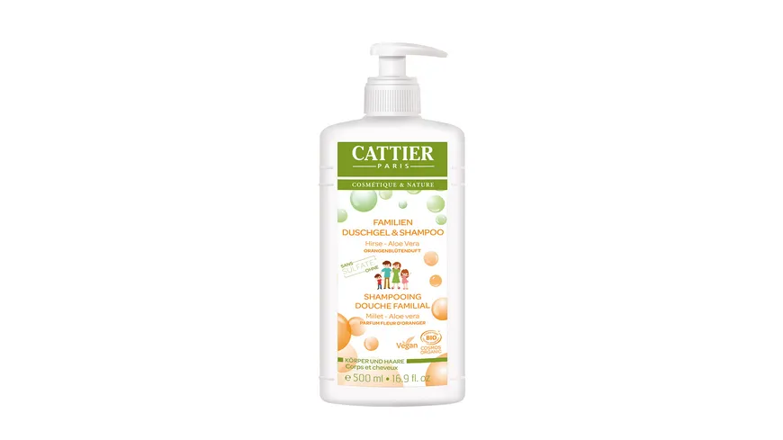 CATTIER Familien Duschgel & Shampoo Hirse & Aloe Vera 500 ml