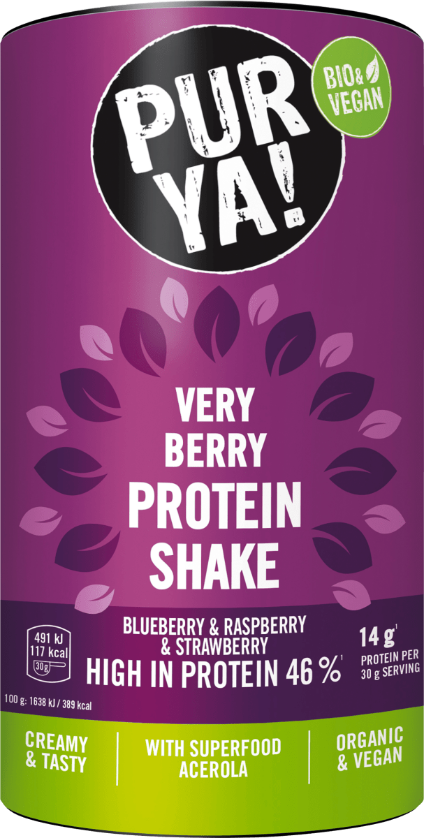 Proteinpulver 46% Very Berry, Blueberry & Raspberry & Strawberry mit Acerola, 480 g