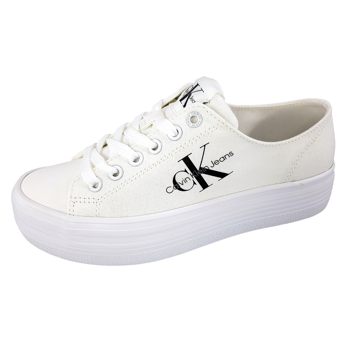 Calvin Klein Vulc Flatform Essential YW0YW01030 Weiß YBR White