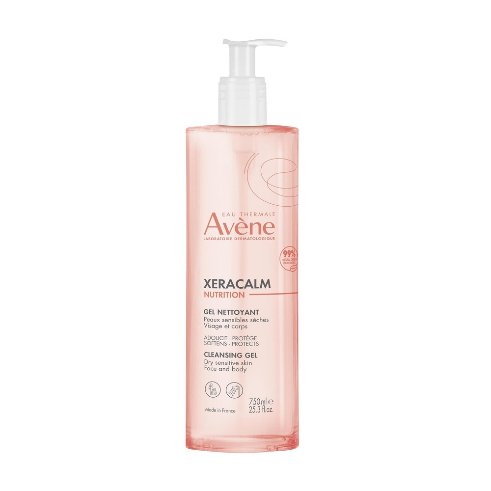 Avène Xéracalm Nutrition - Hygiène Gel Nettoyant nutrifluide 750 ml Gel nettoyant