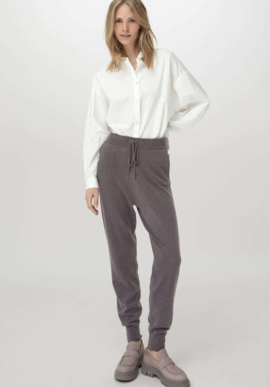 Strickhose aus Bio-Schurwolle mit Kaschmir
