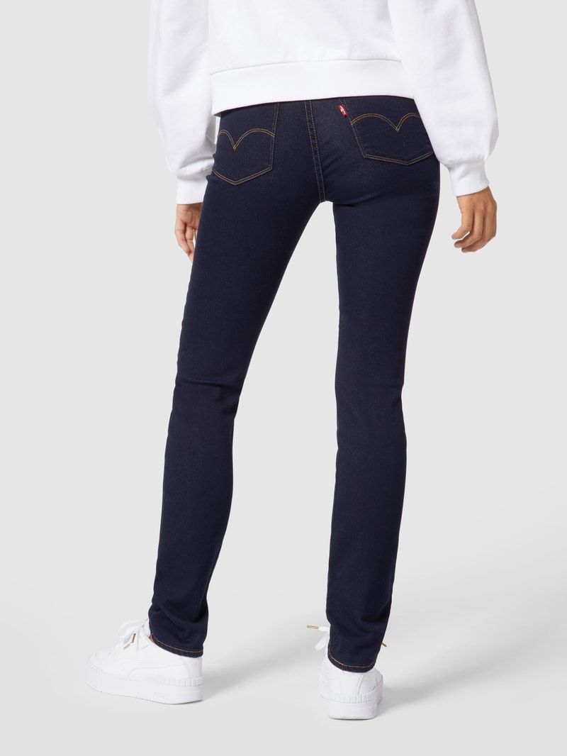 Shaping Slim Fit Jeans mit Stretch-Anteil Modell '312' - Water<Less™ in dunkelblau