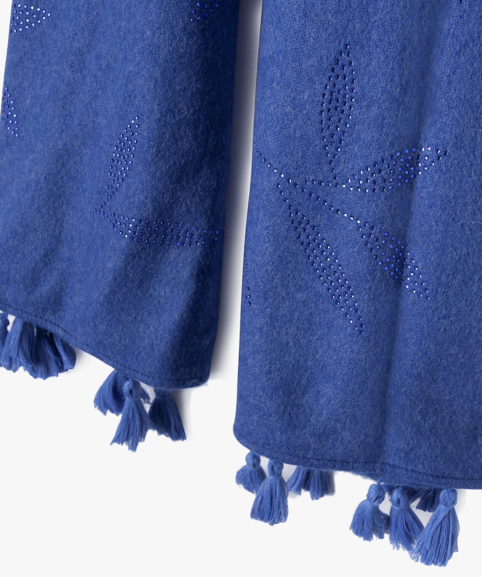 Echarpe femme avec motifs feuillage en strass bleu | GEMO
