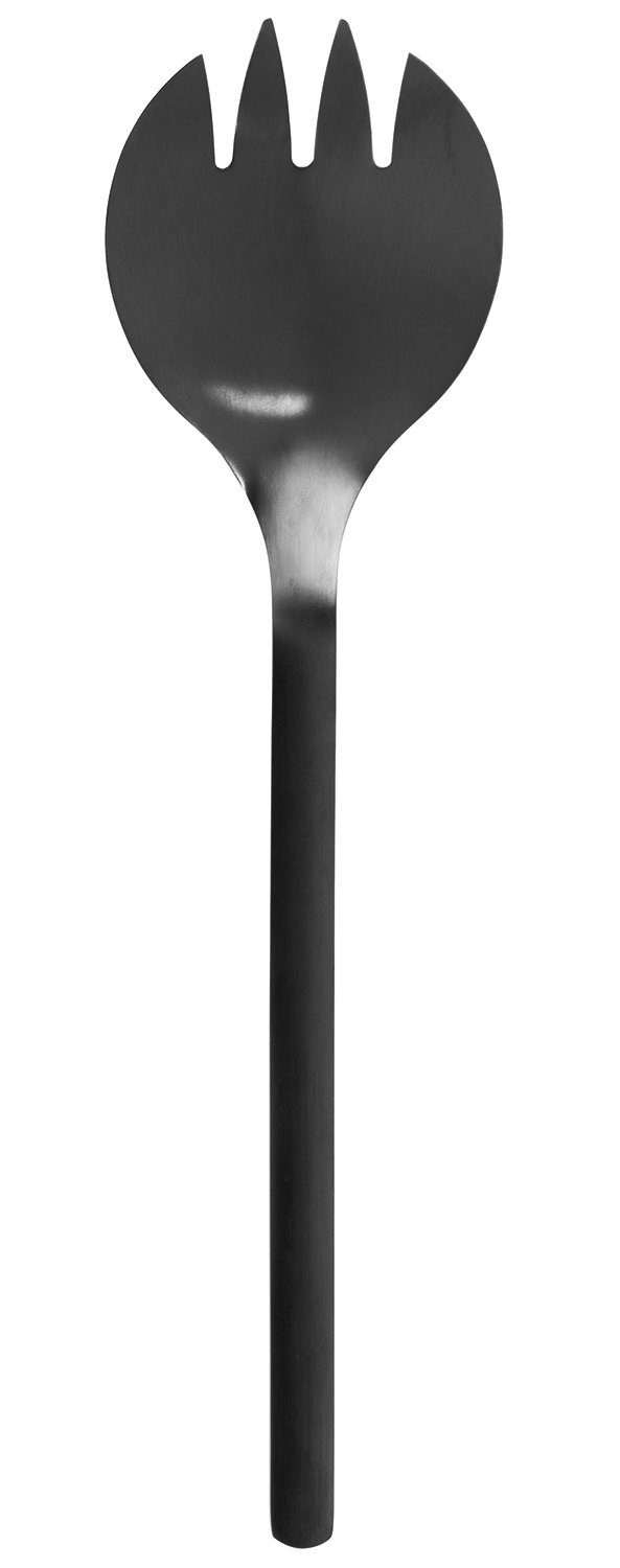 WENKO Seifenhalter Salatbesteck 2-teilig, Schwarz, B 7,5 cm, L 29 cm, Breite: 8,00 cm