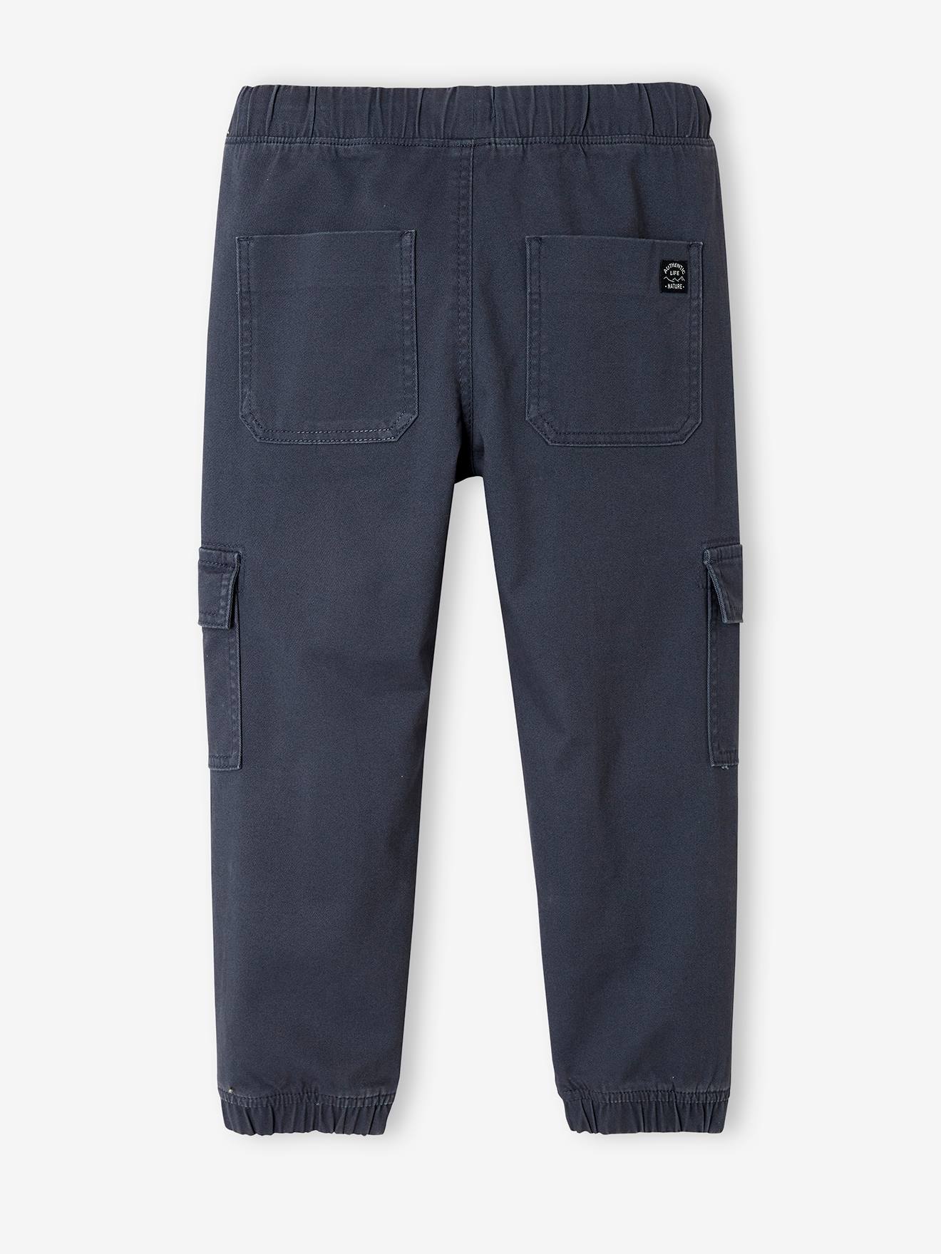 Pantalon battle garçon facile à enfiler navy