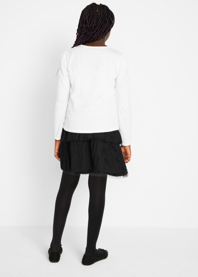 Mädchen Langarmshirt und Tüllrock (2-tlg.Set)