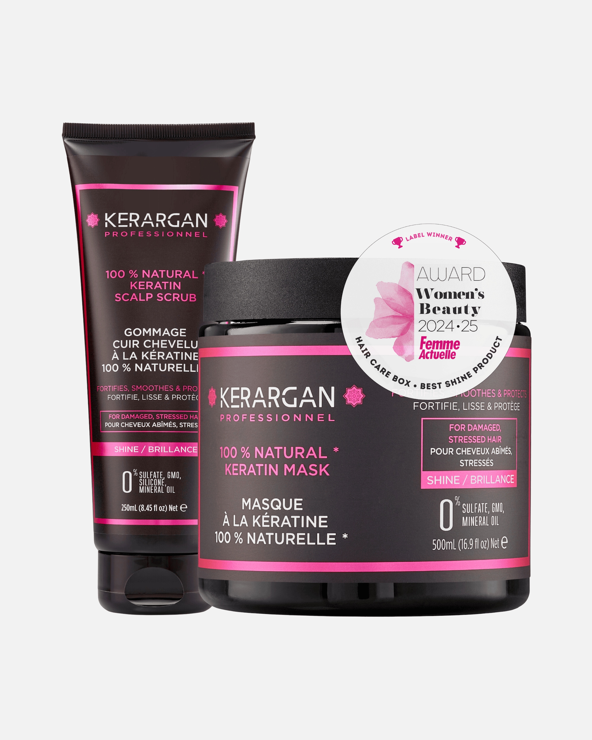 Kerargan Kerargan - Keratin Mask and Scrub Duo - 500ml + 250ml