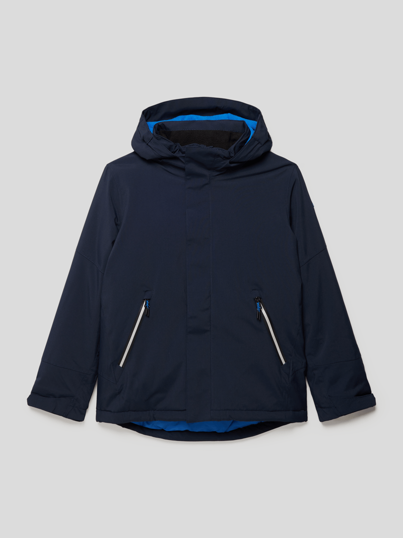 Funktionsjacke mit seitlichen Eingrifftaschen in marineblau